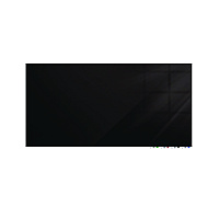 Ghent Aria Low-Profile Frameless Magnetic Glassboard, 72" x 48", Black Surface (GHEARIASM46BK)