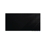 Ghent Aria Low-Profile Frameless Magnetic Glassboard, 96" x 48", Black Surface (GHEARIASM48BK)