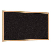 Ghent Natural Cork Bulletin Board with Wood Frame, 87.94" x 48.5", Chocolate Surface, Natural Oak Frame (GHEWKCH47)