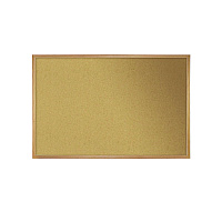 Ghent Natural Cork Bulletin Board with Wood Frame, 87.94" x 48.5", Tan Surface, Natural Oak Frame (GHEWK47)