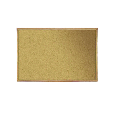 Ghent Natural Cork Bulletin Board with Wood Frame, 87.94" x 48.5", Tan Surface, Natural Oak Frame (GHEWK47)