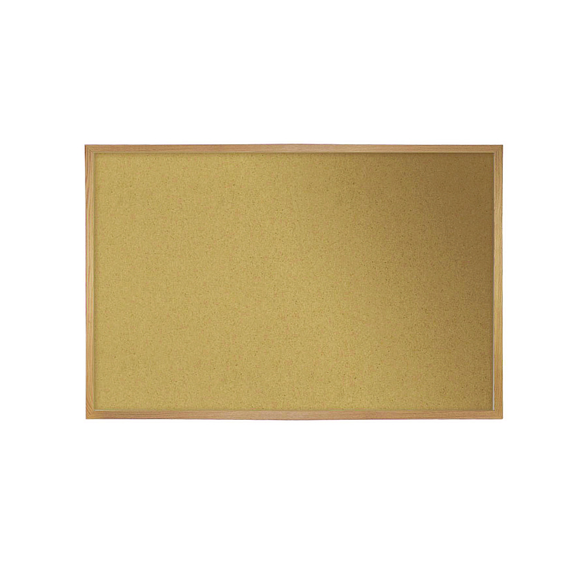 Ghent Natural Cork Bulletin Board with Wood Frame, 87.94" x 48.5", Tan Surface, Natural Oak Frame (GHEWK47)