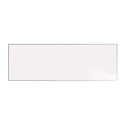 Ghent Two-Piece M2 Non-Magnetic Whiteboard with Aluminum Frame, 144.5" x 48.5", White Surface, Satin Aluminum Frame (GHEM241242P)
