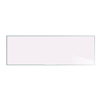 Ghent Two-Piece M2 Non-Magnetic Whiteboard with Aluminum Frame, 144.5" x 48.5", White Surface, Satin Aluminum Frame (GHEM241242P)