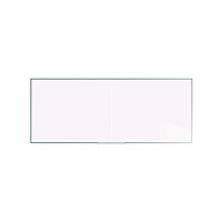 Ghent Two-Piece M2 Non-Magnetic Whiteboard with Aluminum Frame, 120.75" x 48.5", White Surface, Satin Aluminum Frame (GHEM241042P)
