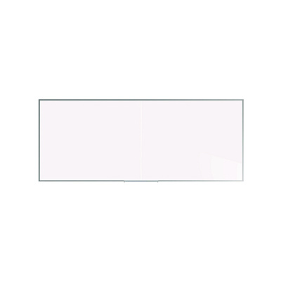 Ghent Two-Piece M2 Non-Magnetic Whiteboard with Aluminum Frame, 120.75" x 48.5", White Surface, Satin Aluminum Frame (GHEM241042P)