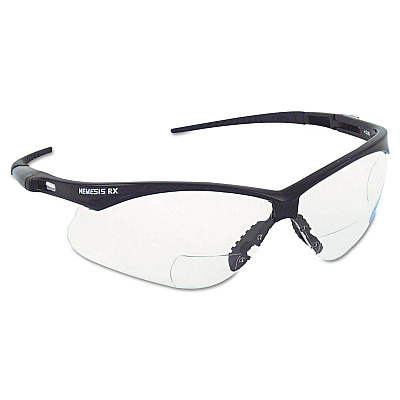 KleenGuard V60 Nemesis Rx Reader Safety Glasses, Black Frame, Clear Lens, +1.5 Diopter Strength (KCC28621)