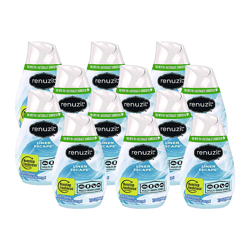 Renuzit Adjustables Air Fresheners, Linen Escape, 7 oz Cone, 12/Carton (AMY63111CT)