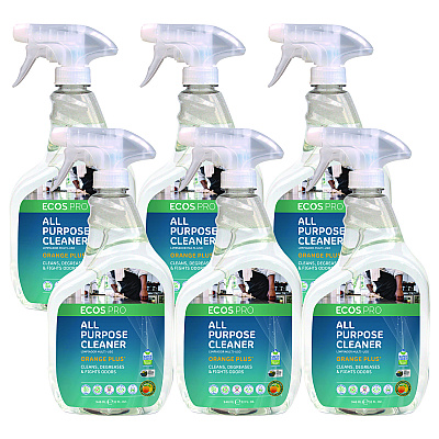 ECOS PRO Orange Plus All-Purpose Cleaner and Degreaser, Citrus Scent, 32 oz Spray Bottle, 6/Carton (EOPPL97066CT)