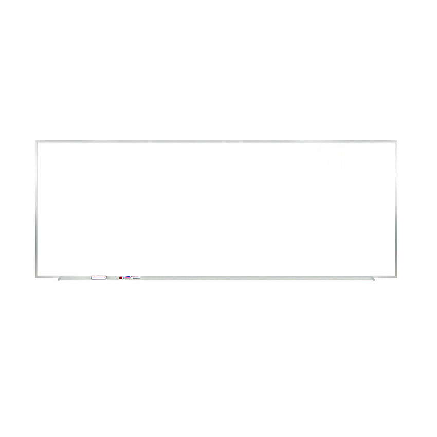 Ghent M1 Porcelain Magnetic Whiteboard, 87.91" x 48.5", White Surface, Satin Aluminum Frame (GHEM1474)