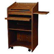 Oklahoma Sound Aristocrat Non-Sound Lectern, 25 x 20 x 46, Oak (NPS600MO)