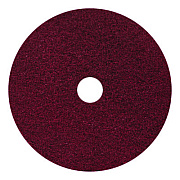 Americo Black Diamond 400 Heavy-Duty Cleaning Pad, 20" Diameter, 400 Grit, Black/Red, 2/Carton (AM7442120)
