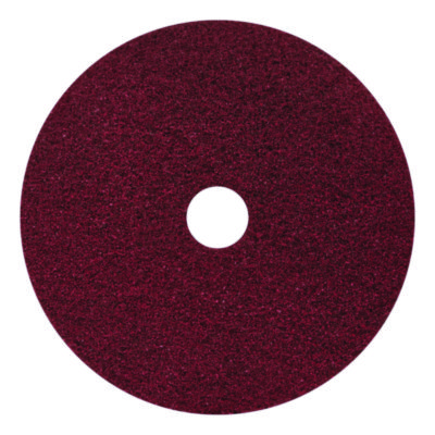 Americo Black Diamond 400 Heavy-Duty Cleaning Pad, 20" Diameter, 400 Grit, Black/Red, 2/Carton (AM7442120)