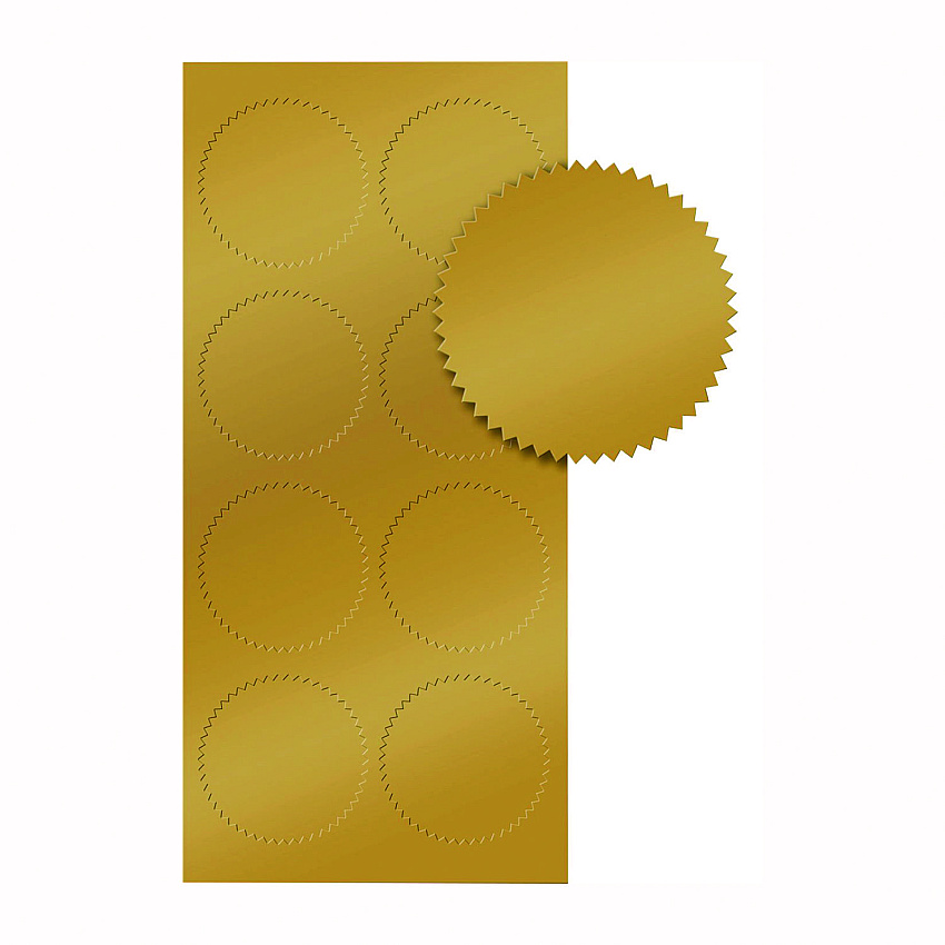 Great Papers Seals, 1.75" Diameter, Gold Foil, 50/Pack (GRP901200)