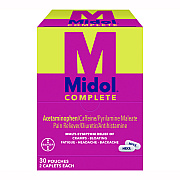Midol Complete Menstrual Caplets, 2/Pack, 30 Packs/Box (PFY64458)