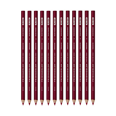 Prismacolor Premier Colored Pencil, Crimson Red Lead, Crimson Red Barrel, 12/Pack (SAN3353)