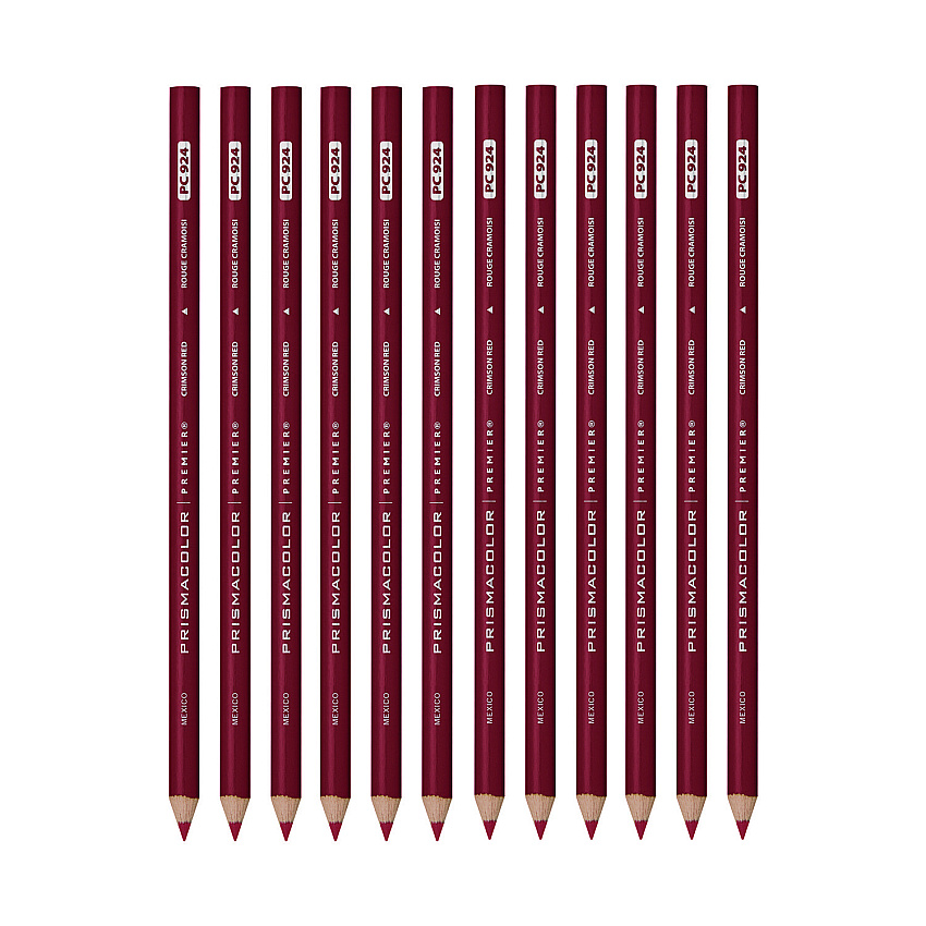 Prismacolor Premier Colored Pencil, Crimson Red Lead, Crimson Red Barrel, 12/Pack (SAN3353)
