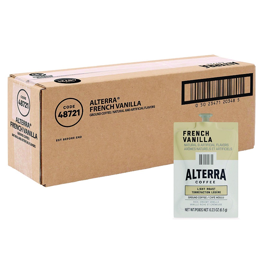 FLAVIA Alterra French Vanilla Coffee Freshpack, 0.23 oz Pouch, 40/Carton (LAV48721)
