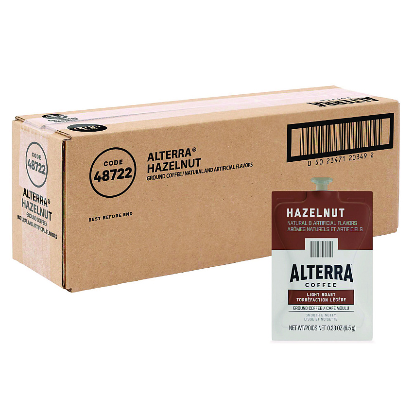 FLAVIA Alterra Hazelnut Coffee Freshpack, 0.23 oz Pouch, 40/Carton (LAV48722)