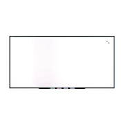 TRU RED Magnetic Steel Dry Erase Board, 48" x 96", White Surface, Black Aluminum Frame (TUDTR61183)