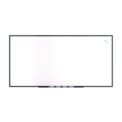 TRU RED Magnetic Steel Dry Erase Board, 48" x 96", White Surface, Black Aluminum Frame (TUDTR61183)