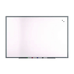 TRU RED Magnetic Porcelain Dry Erase Board, 72" x 48", White Surface, Gray/Natural Aluminum Frame (TUDTR61187)