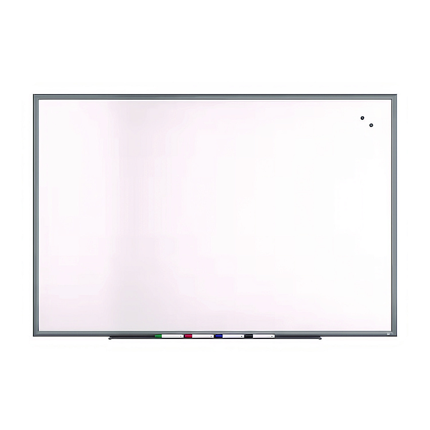 TRU RED Magnetic Porcelain Dry Erase Board, 72" x 48", White Surface, Gray/Natural Aluminum Frame (TUDTR61187)