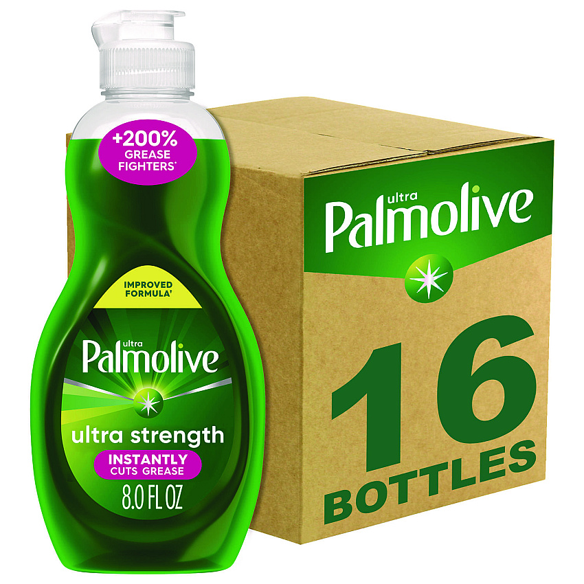 Ultra Palmolive Dishwashing Liquid, Fresh Scent, 8 oz Bottle, 16/Carton (CPC61047169)
