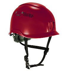 ergodyne Skullerz 8977 Class C Safety Helmet with Adjustable Venting, 6-Point Ratchet Suspension, Red (60268)
