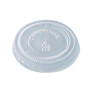 World Centric PLA Clear Cold Cup Lids, Fits 1 oz Portion Cups, Plastic, Clear, 3,000/Carton (CPLCS1SN)