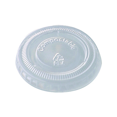 World Centric PLA Clear Cold Cup Lids, Fits 1 oz Portion Cups, Plastic, Clear, 3,000/Carton (CPLCS1SN)