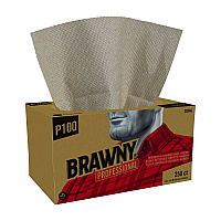 Brawny Professional All Purpose Wipers, 1-Ply, 9 x 10.25, Brown, 250 Wipers/Box, 24 Boxes/Carton (29246)