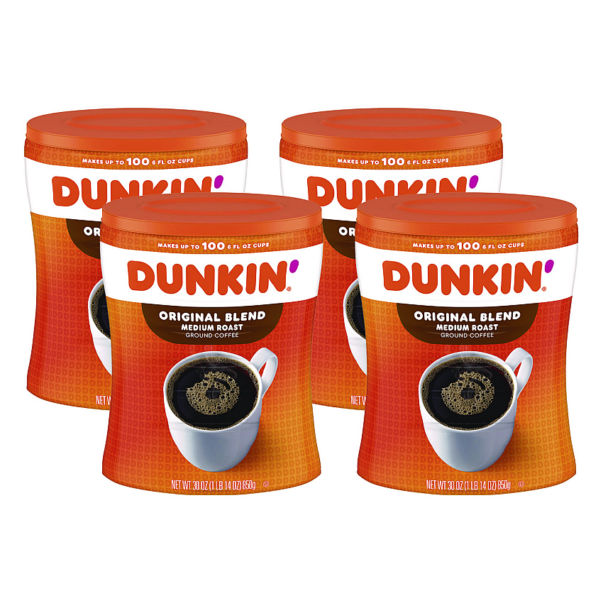 Dunkin Donuts Original Blend Coffee, 30 oz Canister (SMU8133401102)