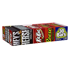 Hershey's Full Size Chocolate Candy Bar Variety Pack, Assorted, 1.5 oz Bars, 30 Bars (HRS20650)