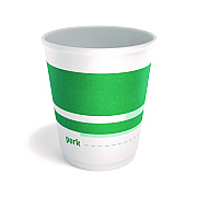 Perk Insulated Paper Cup, 10 oz, White/Teal, 40/Pack (PRK59482)