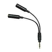 Scosche TuneShare 3.5 mm to 3.5 mm Audio Splitter, Black (SOSIUHPS)