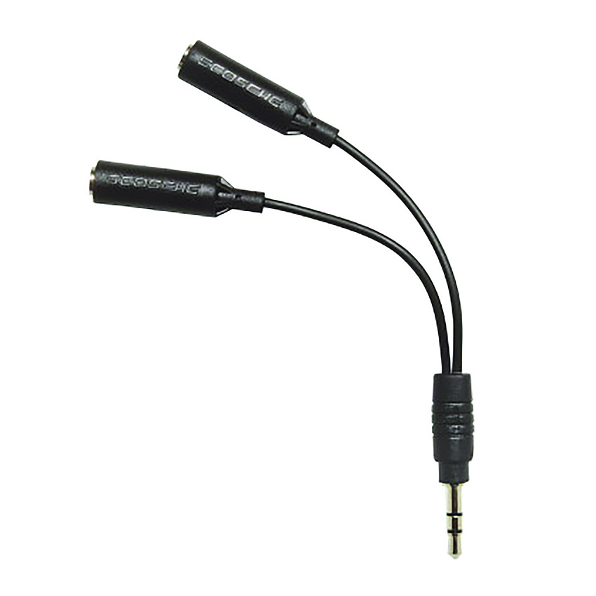 Scosche TuneShare 3.5 mm to 3.5 mm Audio Splitter, Black (SOSIUHPS)