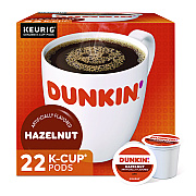 Dunkin Donuts K-Cup Pods, Hazelnut, 24/Box (GMT0848)