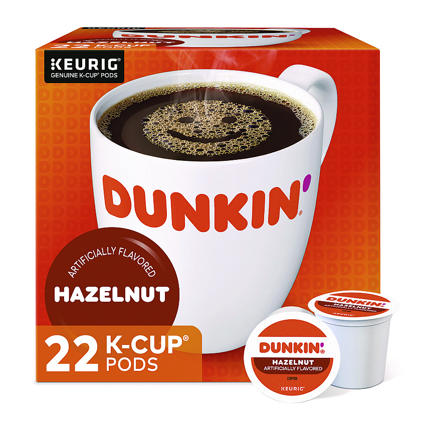 Dunkin Donuts K-Cup Pods, Hazelnut, 24/Box (GMT0848)