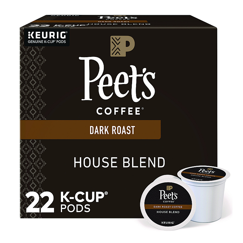 Peet's Coffee House Blend Coffee K-Cups, 22/Box (GMT6546)