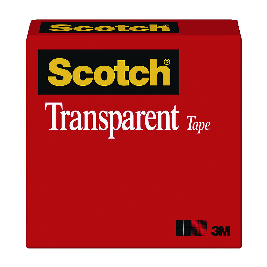 Scotch Transparent Tape, 1" Core, 0.5" x 72 yds, Transparent (MMM600122592)