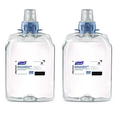 PURELL Food Processing HEALTHY SOAP BAK E2 Antimicrobial Foam Refill, For FMX-20 Dispensers, Fragrance-Free, 2,000 mL, 2/Carton (529402CT)
