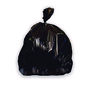 Heritage Linear Low-Density Can Liners, 60 gal, 2.5 mil, 38" x 58", Black, Flat Pack, 50/Carton (HER402709)