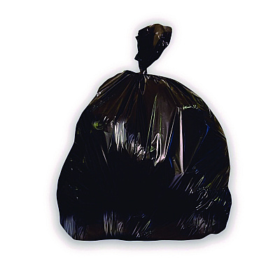 Heritage Linear Low-Density Can Liners, 60 gal, 2.5 mil, 38" x 58", Black, Flat Pack, 50/Carton (HER402709)
