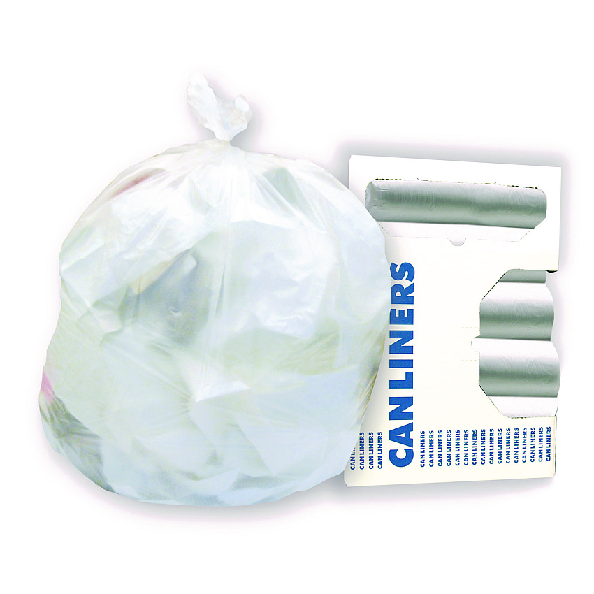 Heritage AccuFit Linear Low-Density Can Liners, 55 gal, 0.9 mil, 40" x 53", Clear, Roll, 100/Carton (HER757796)