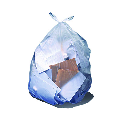 Heritage Low-Density Can Liners, 10 gal, 0.35 mil, 24" x 23", Clear, Flat Pack, 1,000/Carton (HER888944)