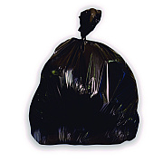 Heritage Linear Low-Density Can Liners, 45 gal, 4 mil, 40" x 46", Black, Flat Pack, 50/Carton (HER2404015)