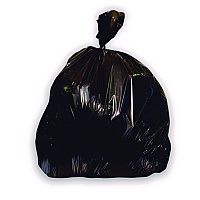 Heritage Linear Low-Density Can Liners, 45 gal, 4 mil, 40" x 46", Black, Flat Pack, 50/Carton (HER2404015)