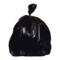 Heritage Low Density Can Liners, 60 gal, 1.7 mil, 38" x 58", Black, Flat Pack, 100/Carton (HER2597605)