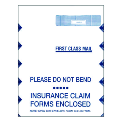 ComplyRight Jumbo CMS-1500 Health Insurance Form Envelopes for 50 Forms, Square Flap, Self-Adhesive Closure, 9 x 12.5, White, 100/Pack (TFP742810)